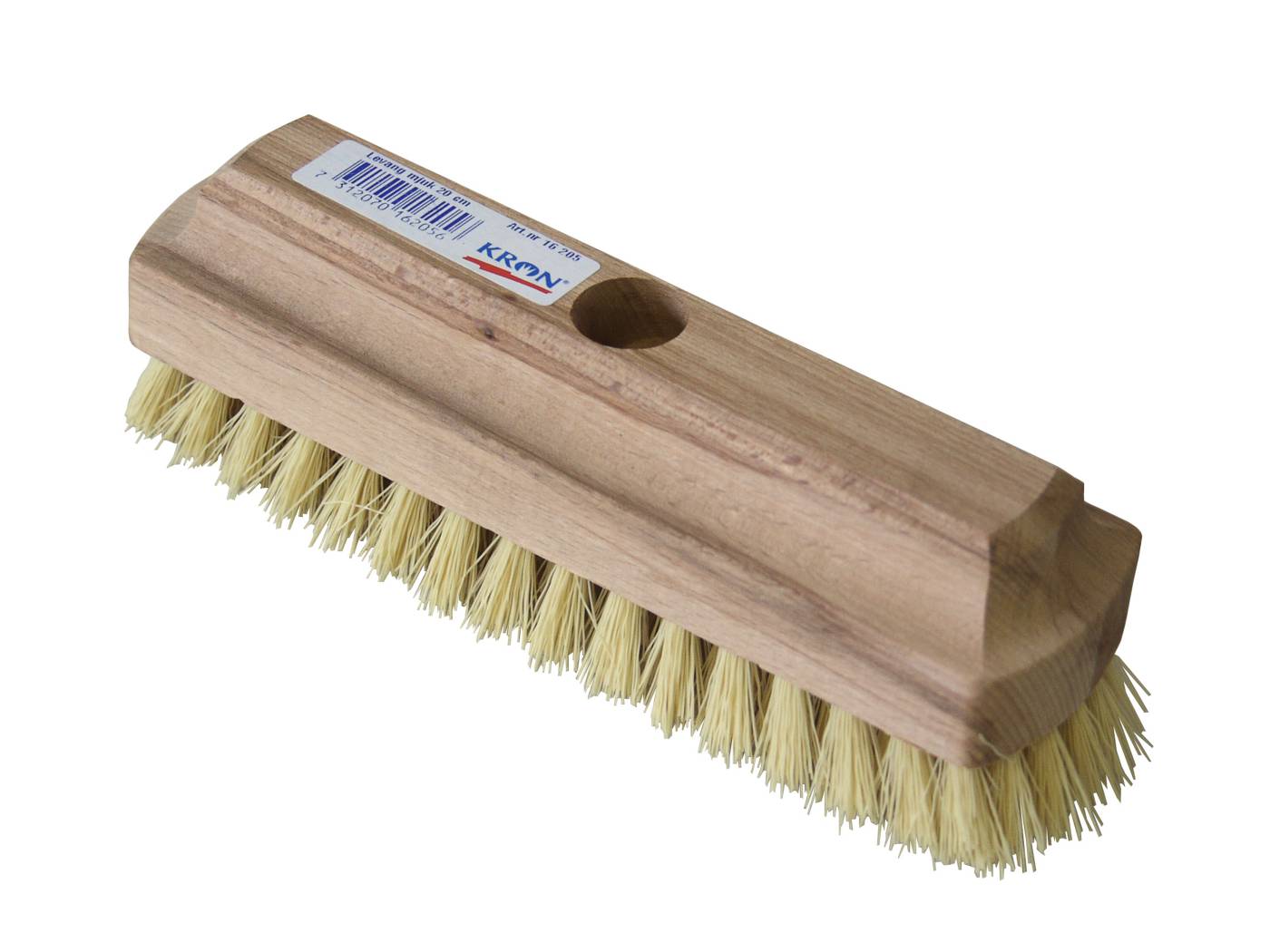 Deck brush, soft bristles and wooden back KRON