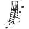Work platform HAP W.steps Ladders Prof+