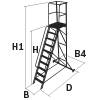 Work platform WAP+TMR W.steps Ladders