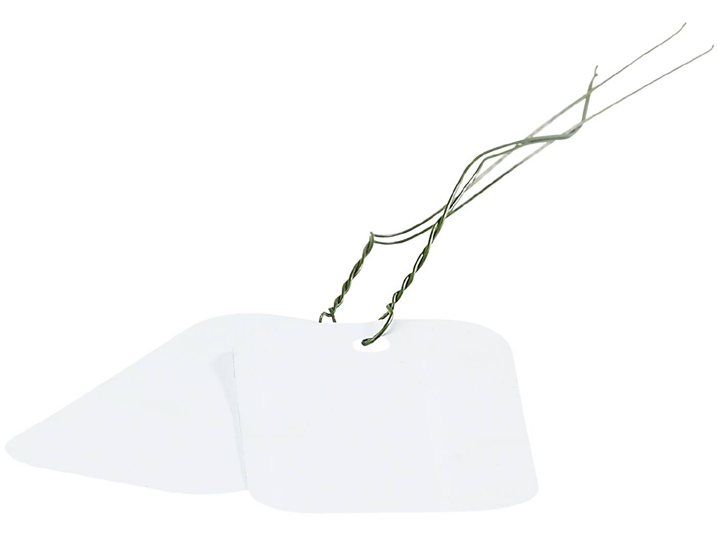 Metal tag with wire