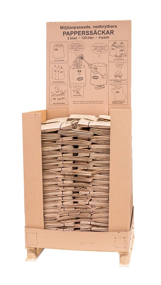 Rubbish sack paper 2-layer