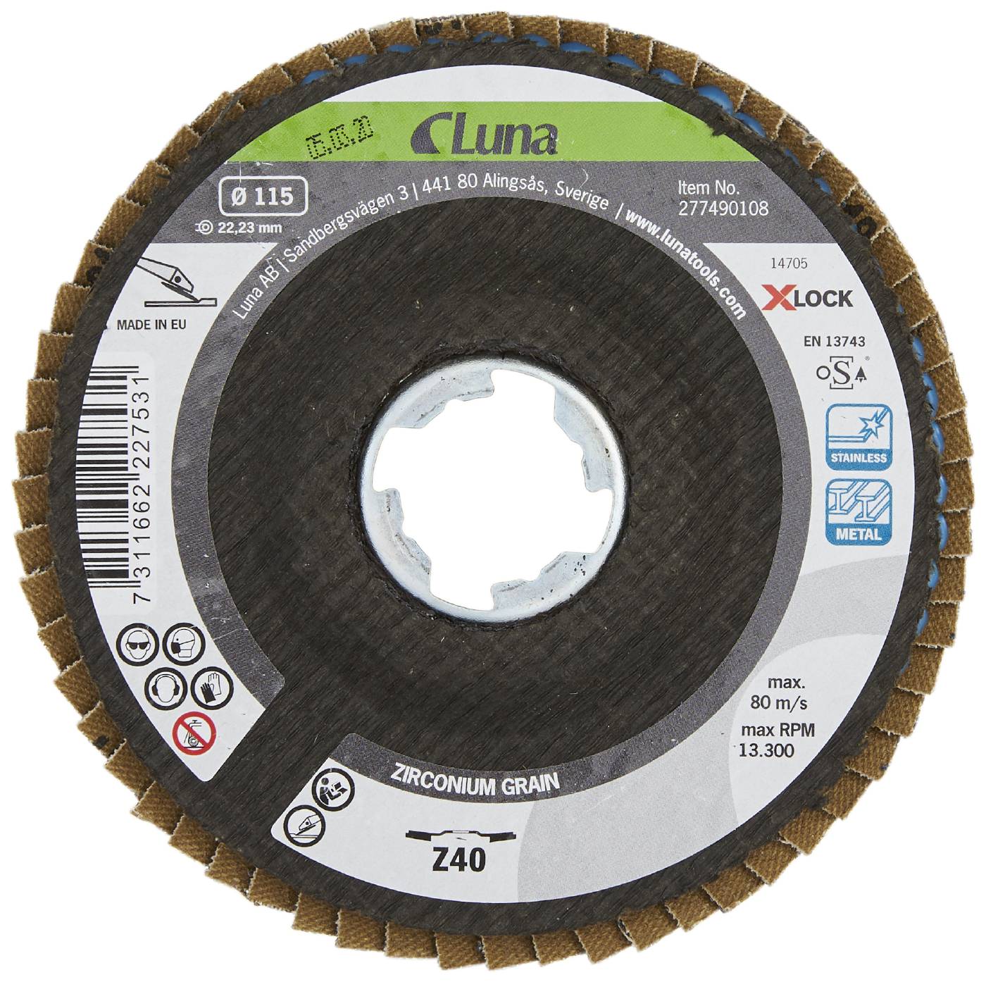 Flap disc Luna X-lock