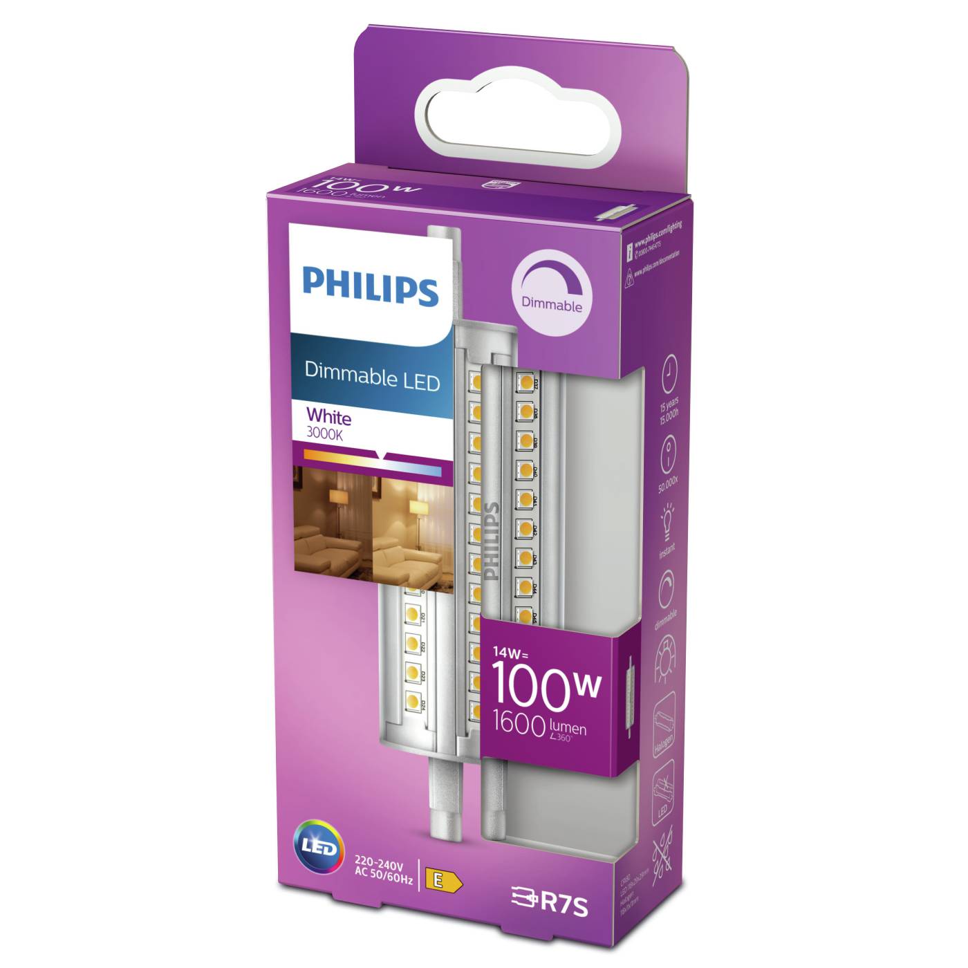 LED-putkilamppu Linear R7S himmennettävä Philips