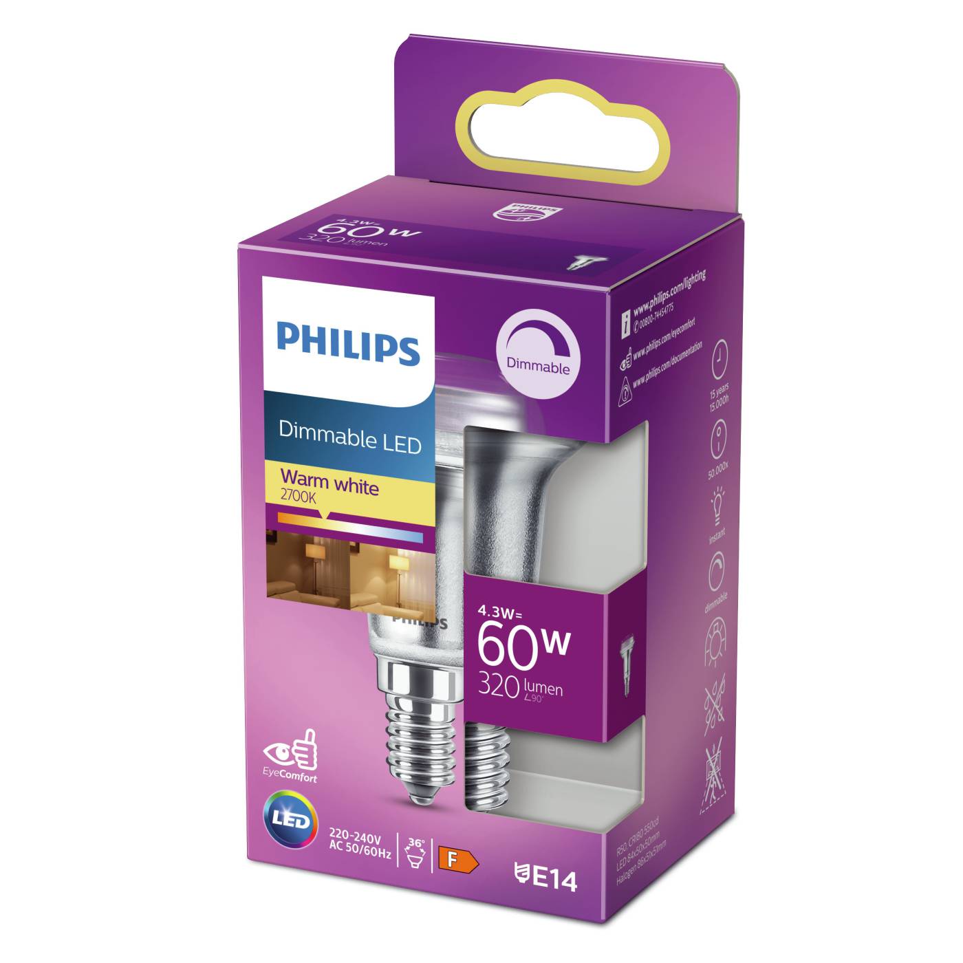 LED-lamppu Reflector R50 E14 Philips