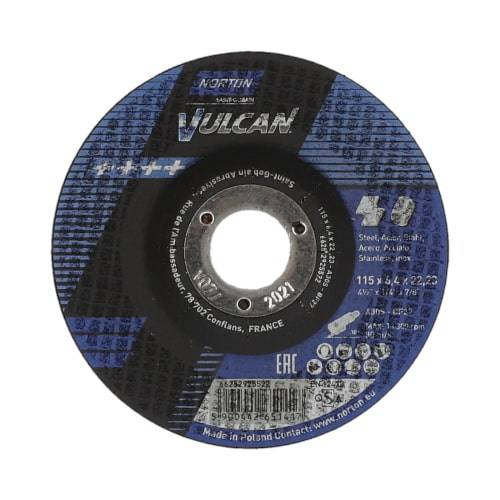 Depressed centre wheel for angle grinders Norton Vulcan
