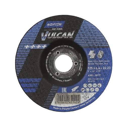 Depressed centre wheel for angle grinders Norton Vulcan