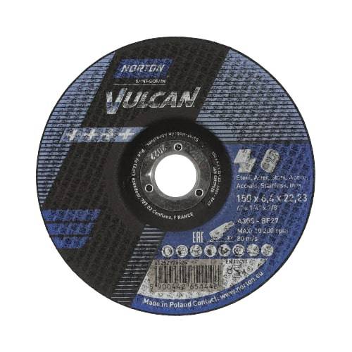 Depressed centre wheel for angle grinders Norton Vulcan