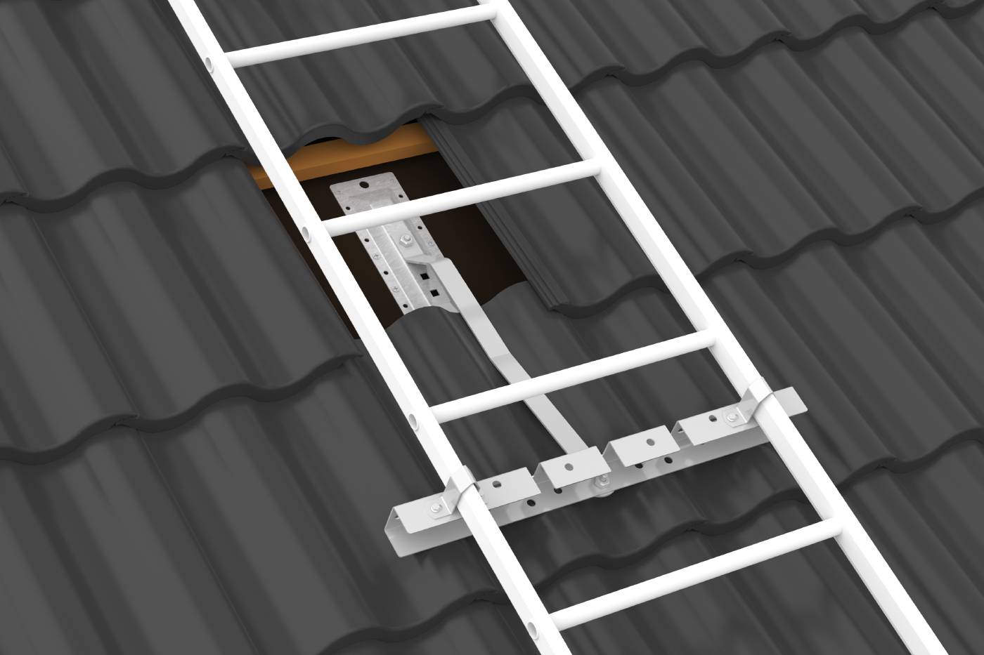 Accessories for roof ladders steel W.steps Ladders