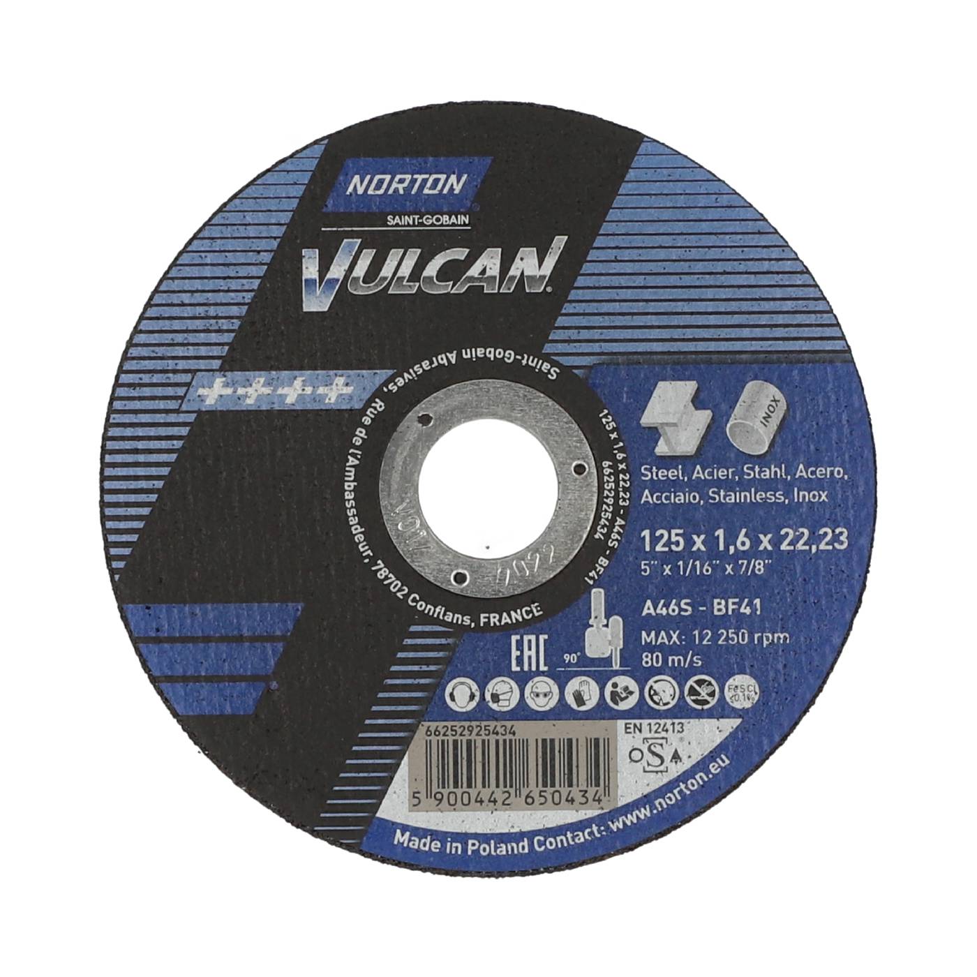 Cut-off wheel for angle grinder Norton VULCAN