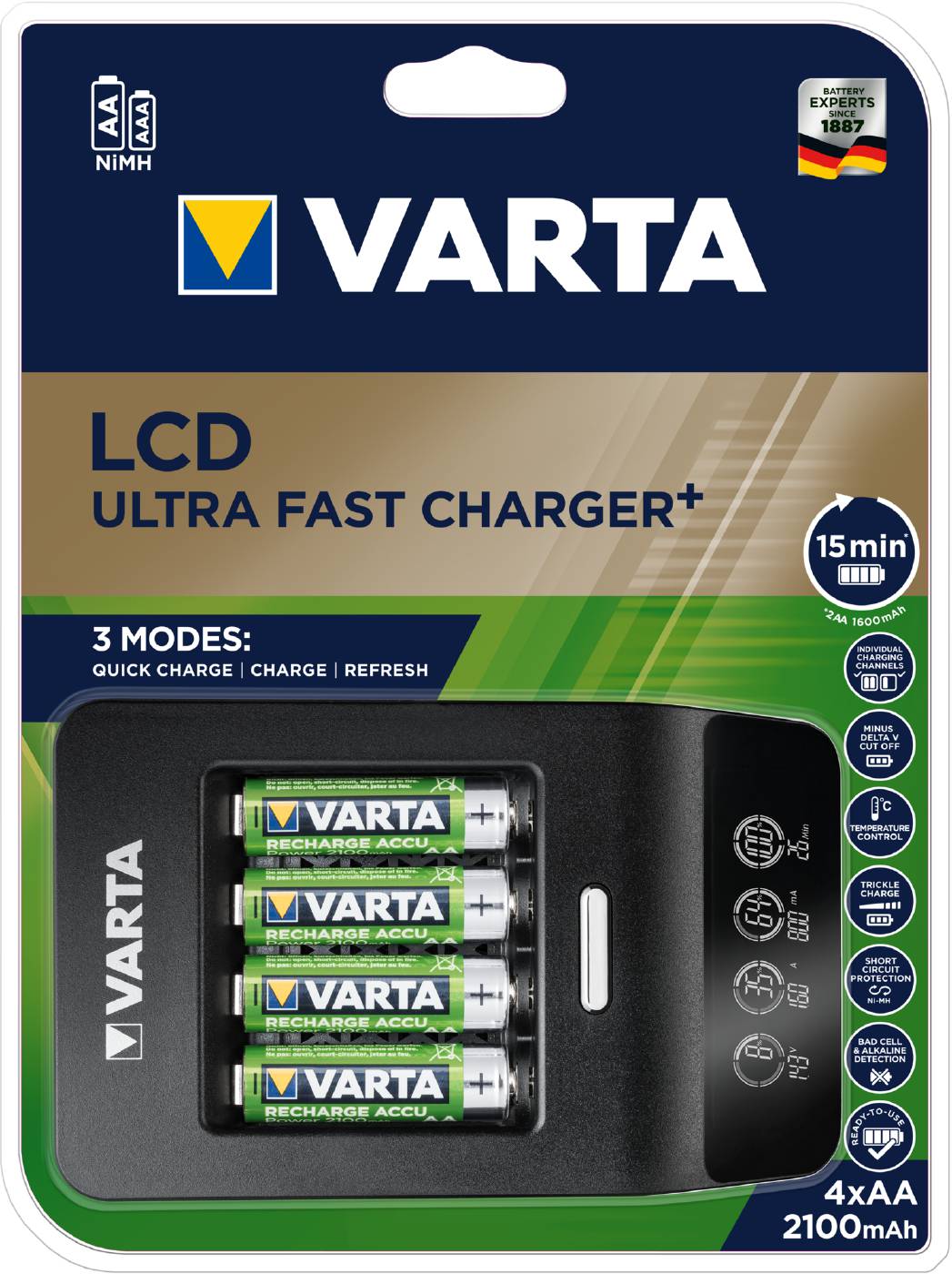 Batteriladdare LCD Ultra Fast Charger+
