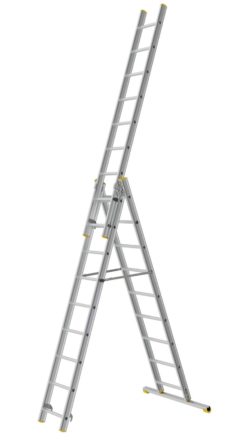 3-delt skydestige PROF W.steps Ladders