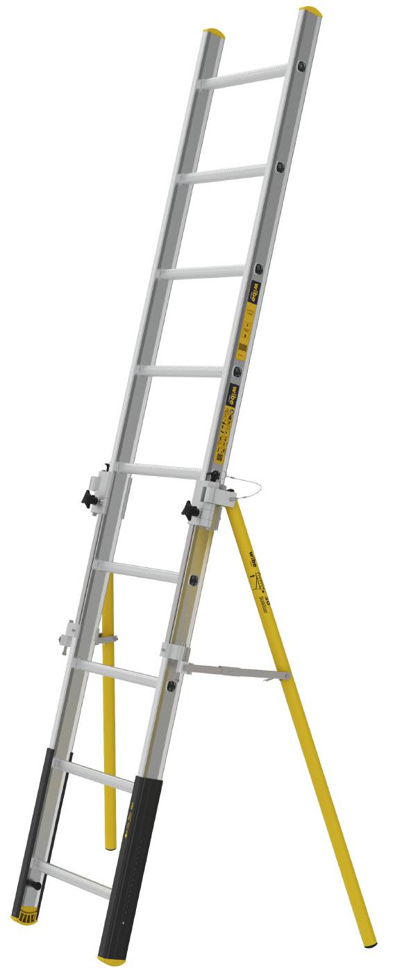 Single-section leaning ladder PROF+ W.steps Ladders
