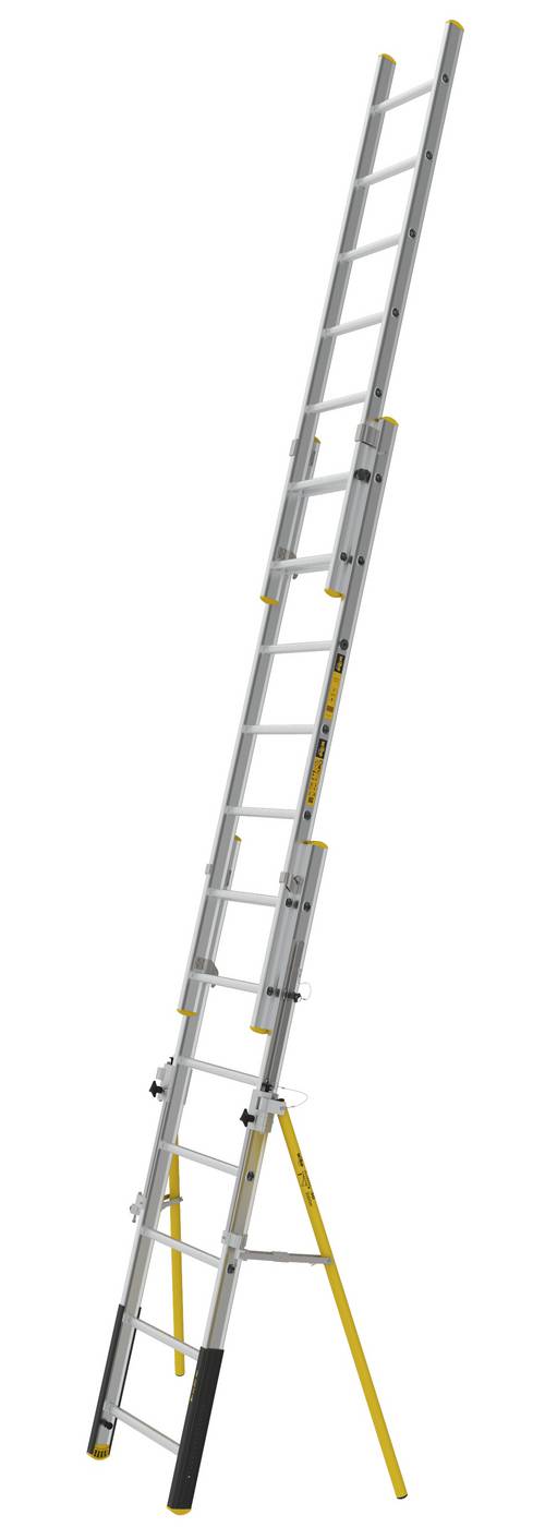 Triple extension ladder PROF+ W.steps Ladders