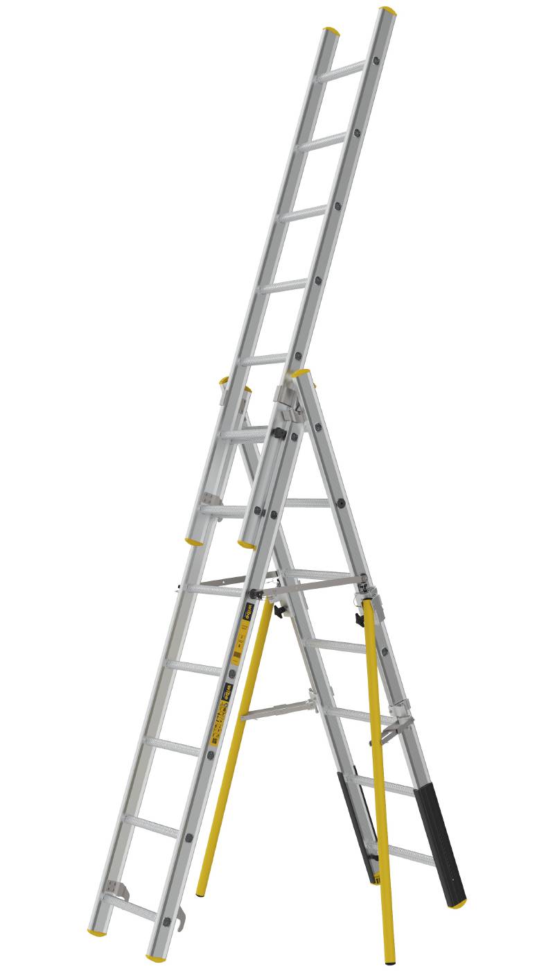 3-delt skydestige PROF+ W.steps Ladders