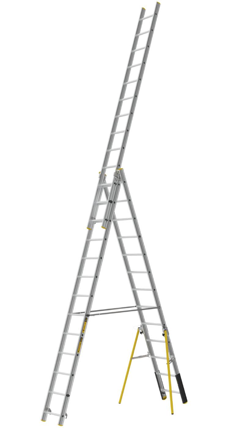 3-delt skydestige PROF+ W.steps Ladders