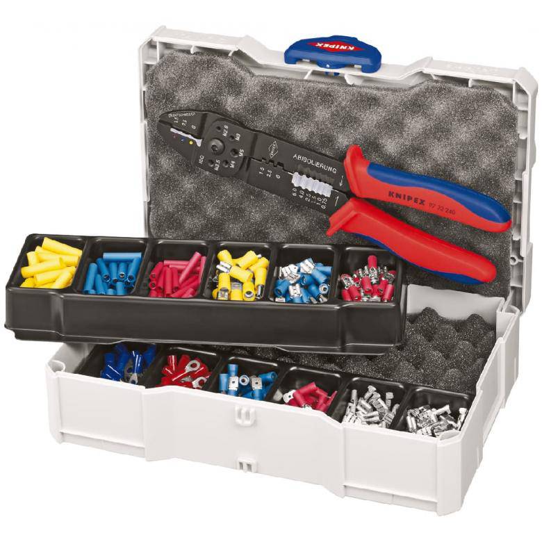 Puristusliitinlajitelma kaapeliliittimille Knipex