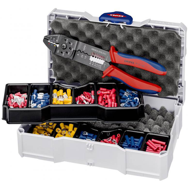 Puristusliitinlajitelma kaapeliliittimille Knipex