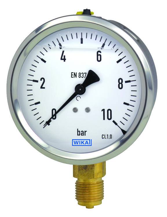Manometer industri Hölje av rostfritt stål. Vätskefyllda OEM