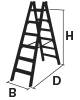 Step ladder ASD+ W.steps Ladders Prof+