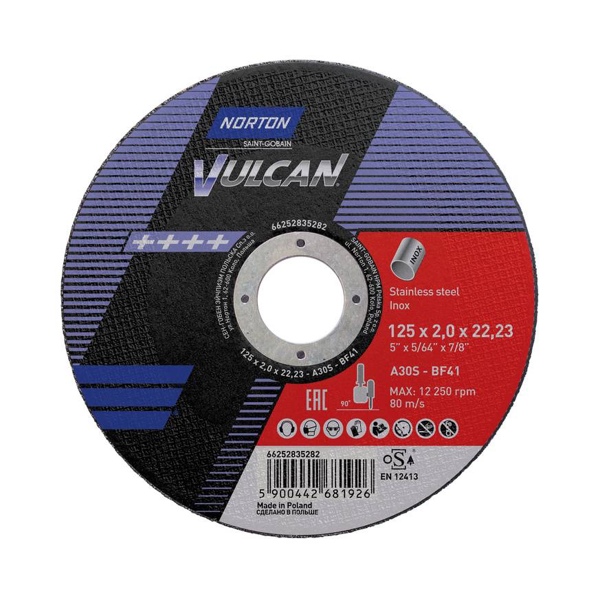 Cut-off wheel Norton Vulcan Inox