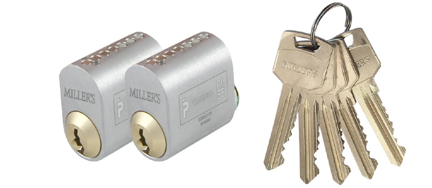 Sylinteri 71237 2 kpl sama lukitus MILLERS