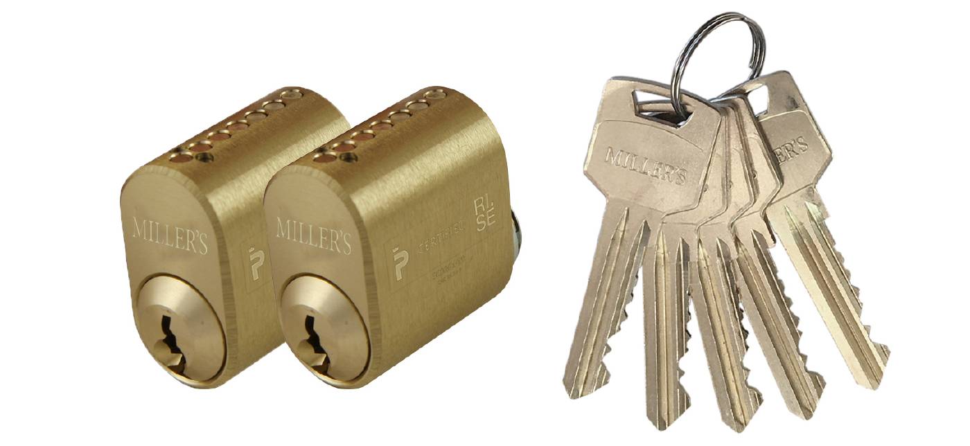 Sylinteri 71237 2 kpl sama lukitus MILLERS
