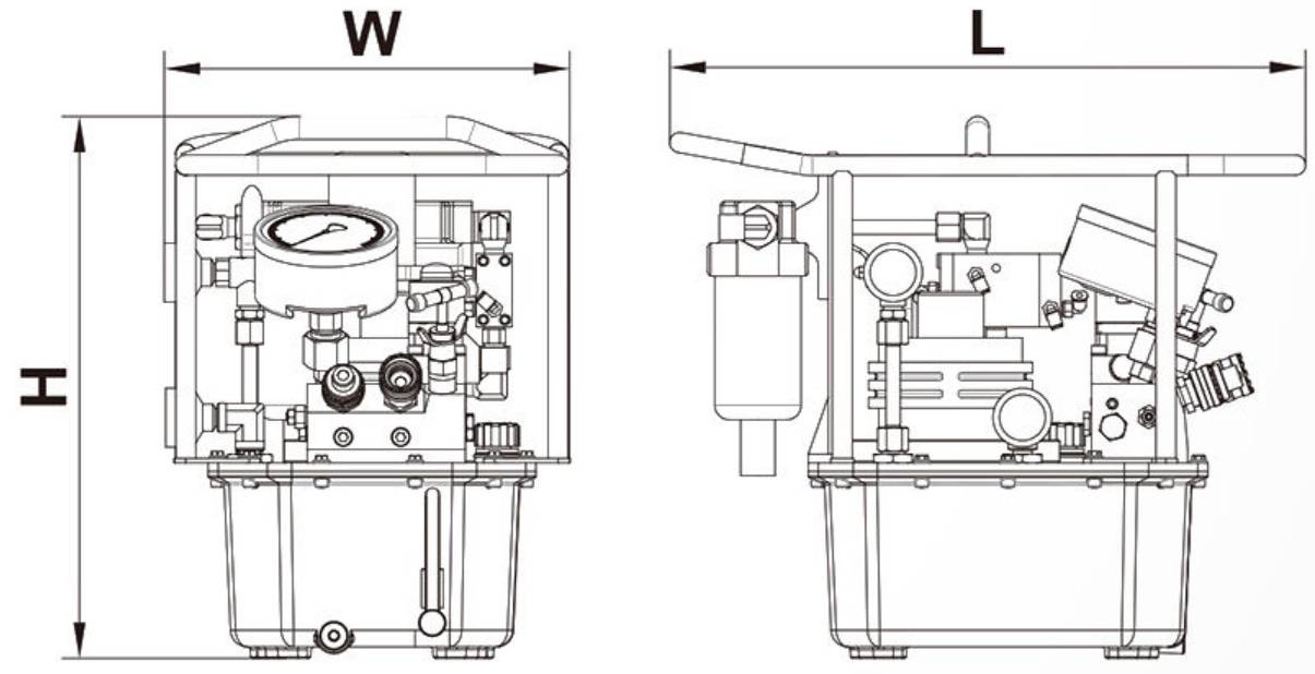 Hydraulic pump Wren LP3 double-acting pneumatic