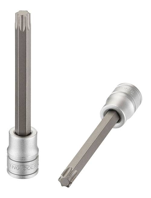 Long TX socket. Square drive 3/8". Teng Tools M382210T-C/M382250T-C