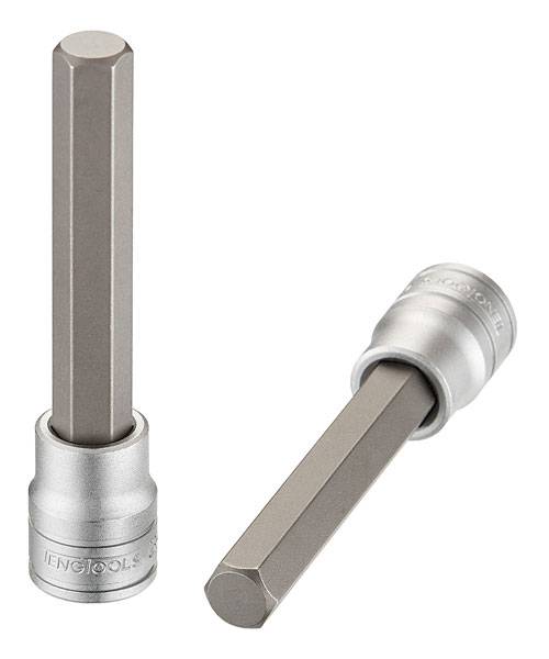 Long hex bit socket. Square drive 3/8". Teng Tools M382503-C/M382512-C