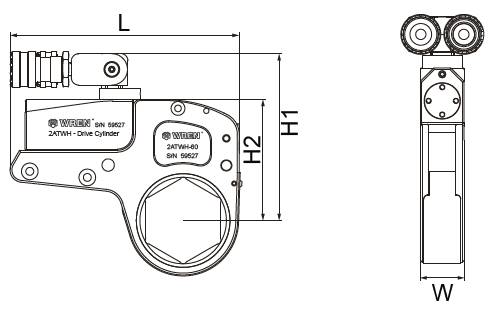 Hydraulic torque wrench WREN ATWH low profile