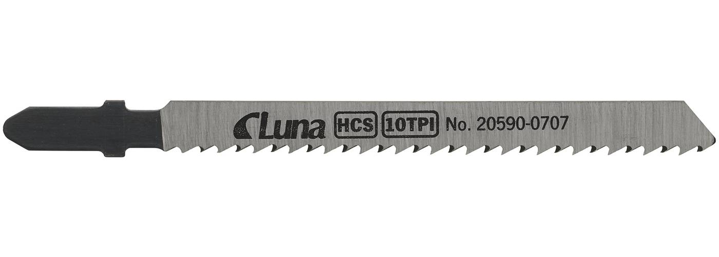 HCS jigsaw blades for wood and plastic, with ground teeth and tapered back TP 75
