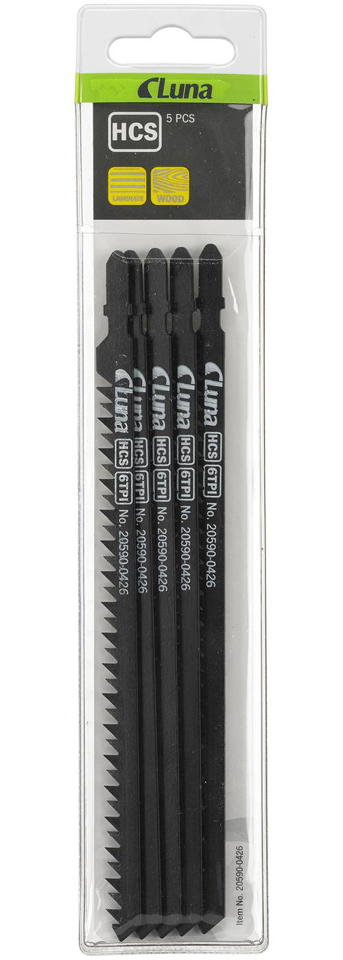 HCS jigsaw blades for wood, with milled cross-cut teeth