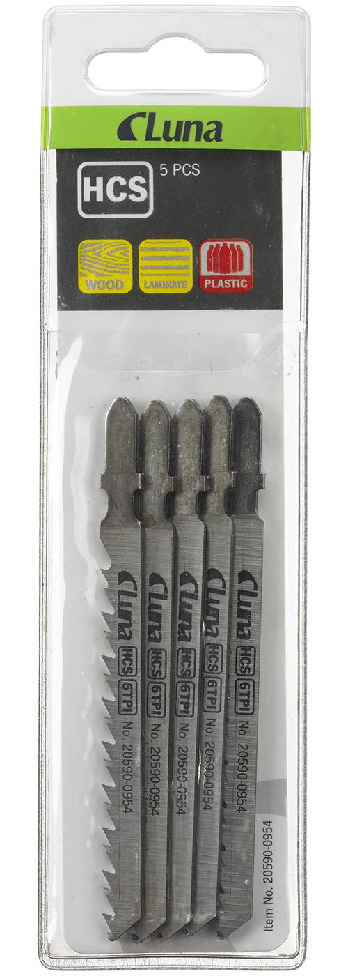 HCS jigsaw blades for wood and plastic, with ground teeth and tapered back
