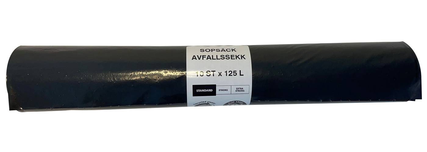Rubbish sacks black plastic 100/125/160/240 litres