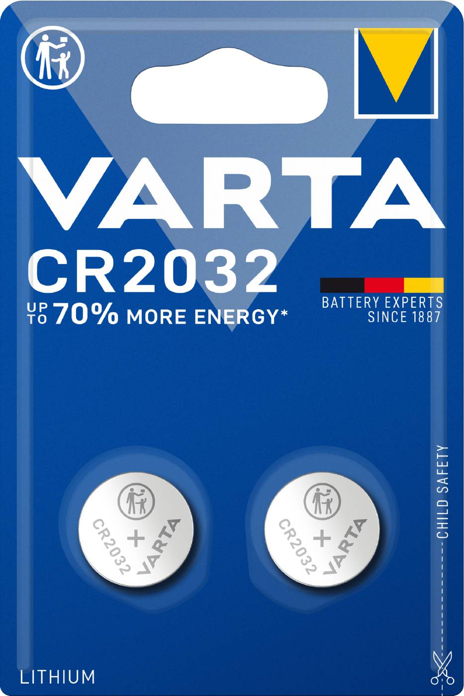 Knappceller litium Varta