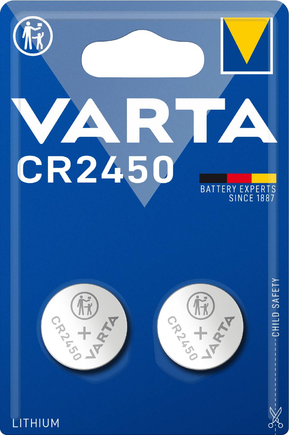 Knappceller litium Varta