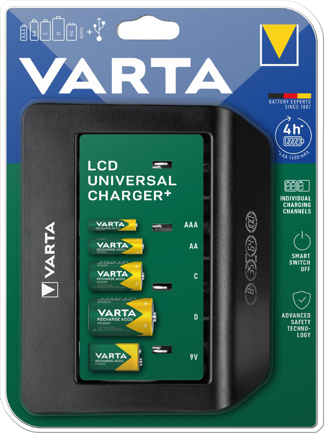 Batteriladdare LCD universal