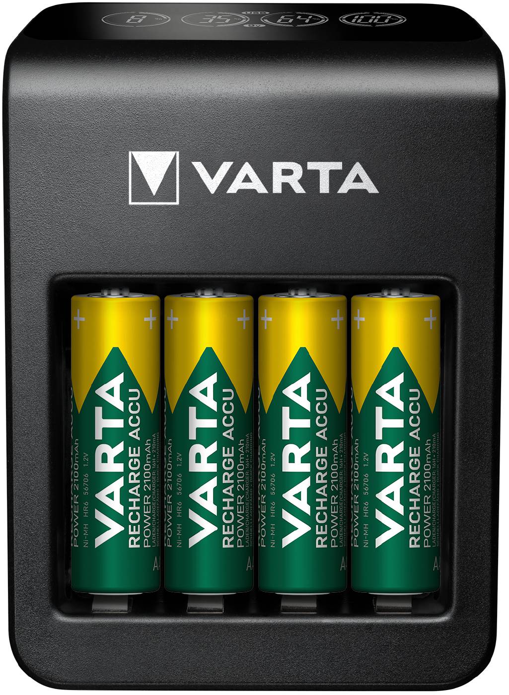 Batteriladdare för vägguttag med LCD-display Varta