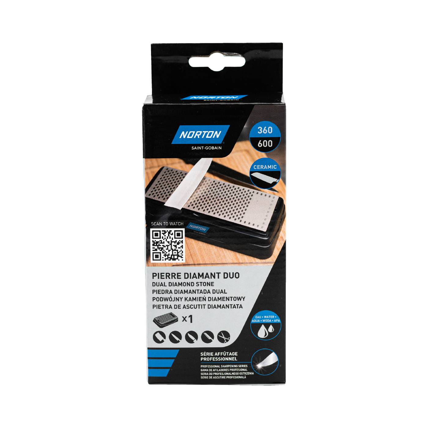 Diamantbryne med hållare Norton