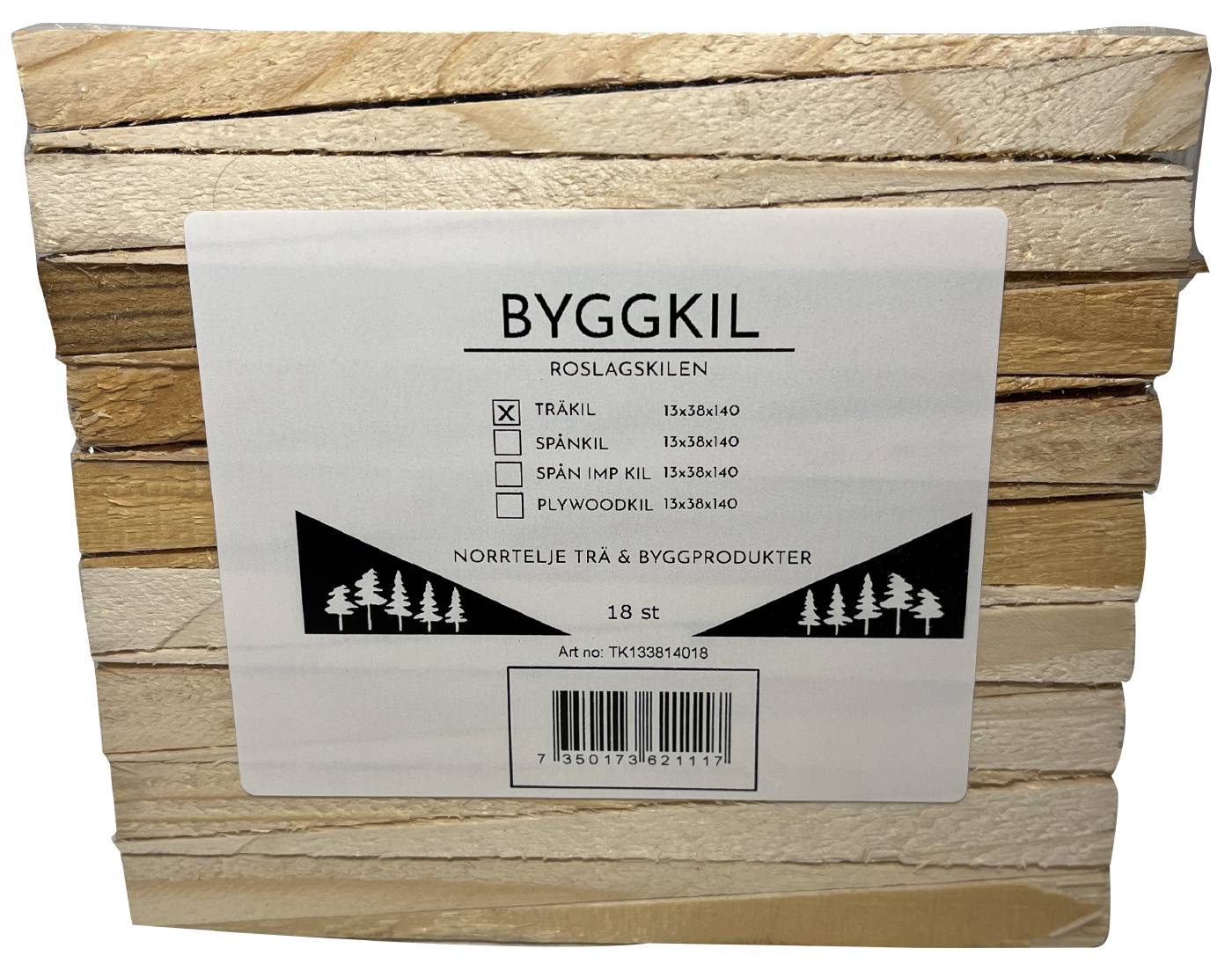 Wooden wedge Roslagskilen