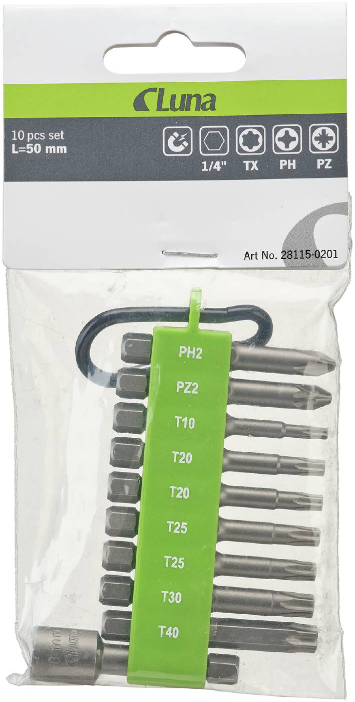 BIT SET LUNA 10 PCS