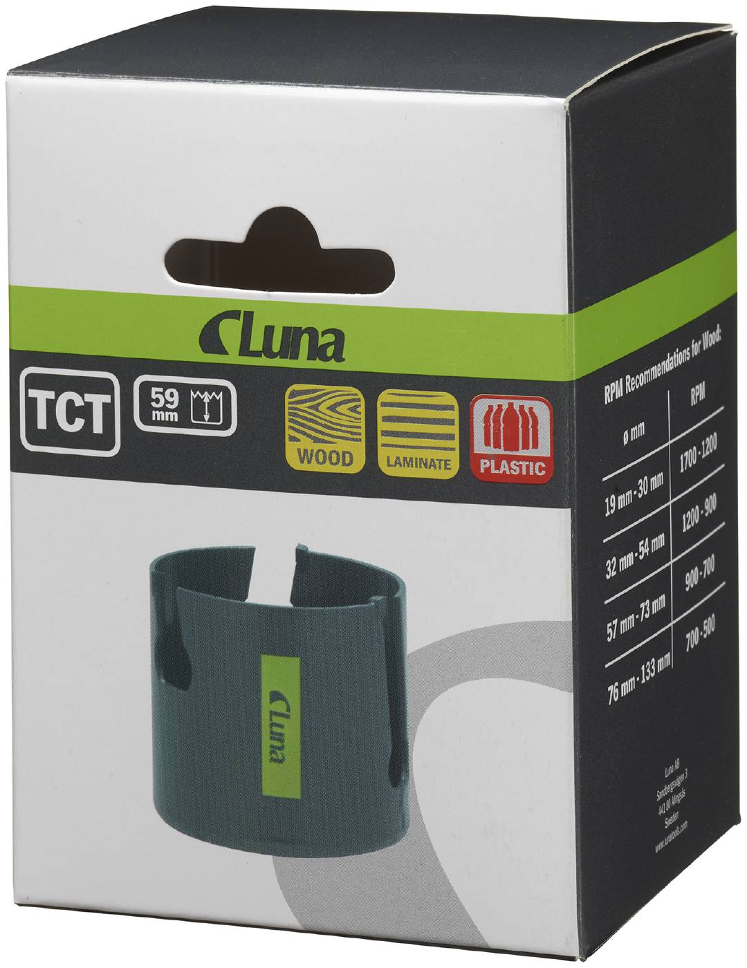 Holesaw - for wood, chipboard, tiles, plastic, etc. Luna