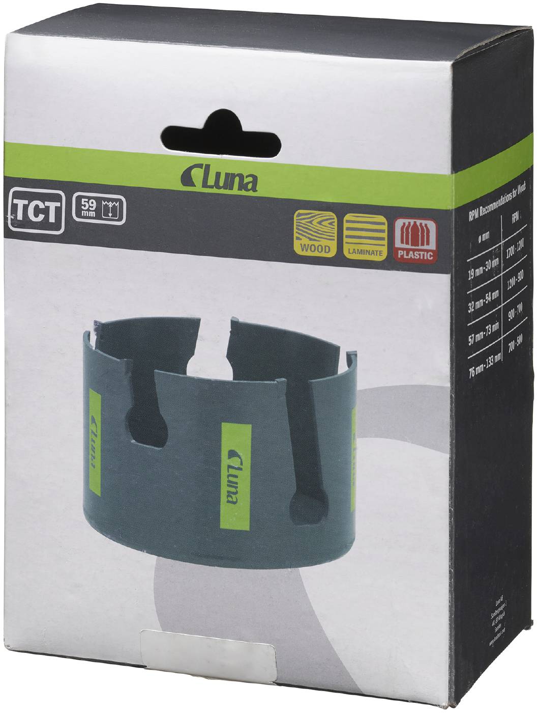 Holesaw - for wood, chipboard, tiles, plastic, etc. Luna
