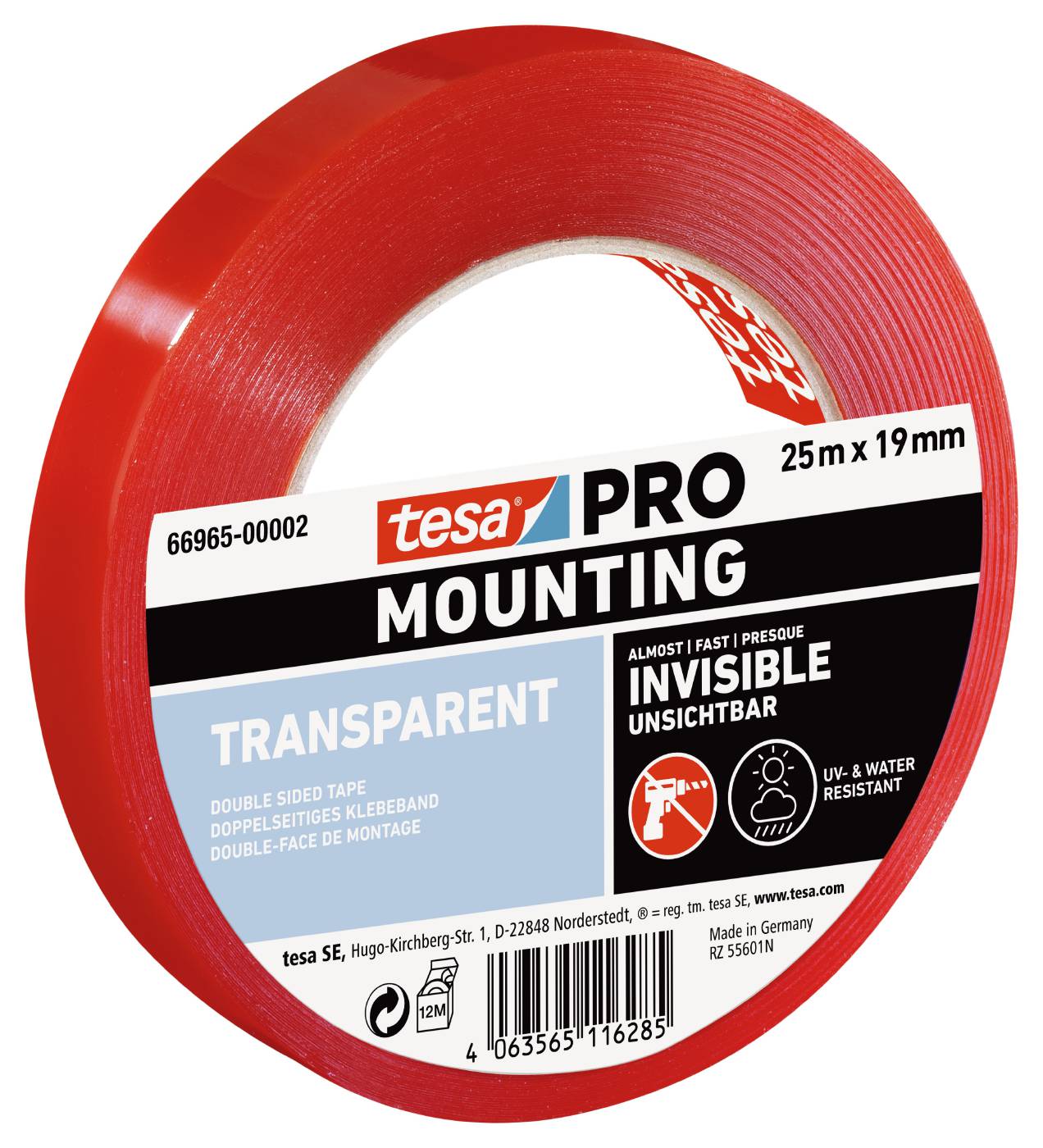 Monteringstape Tesa Pro Transparent