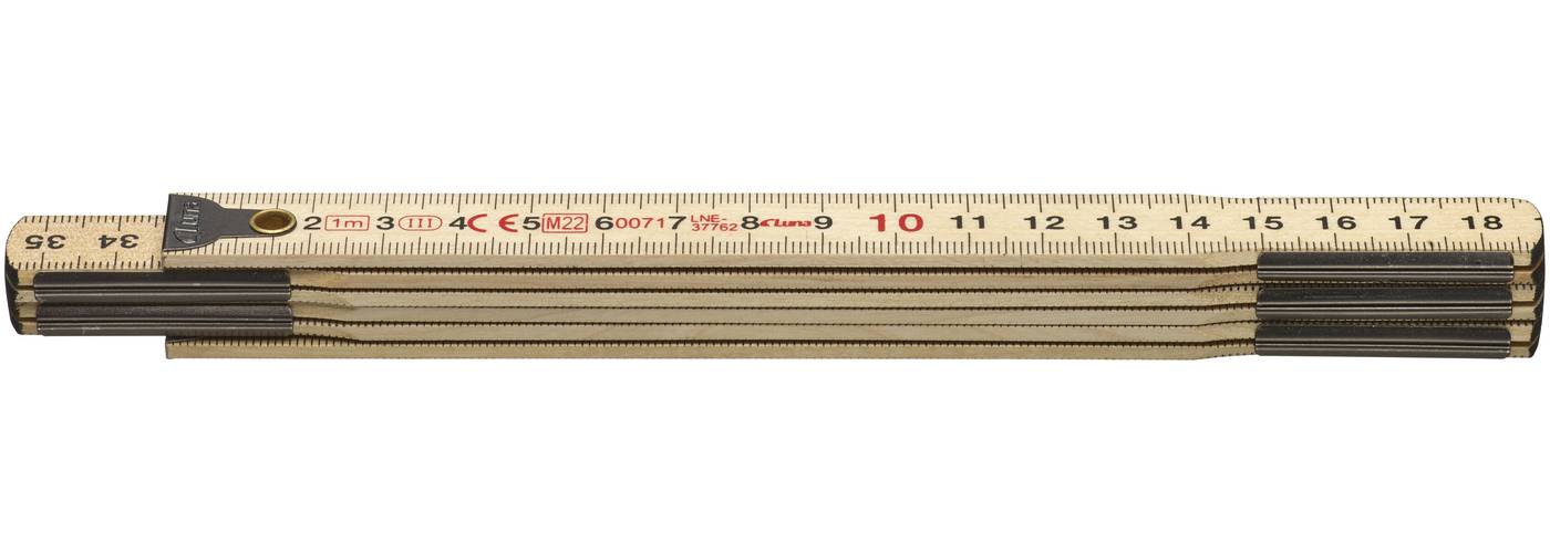 Metre rule mm wood 1m Luna