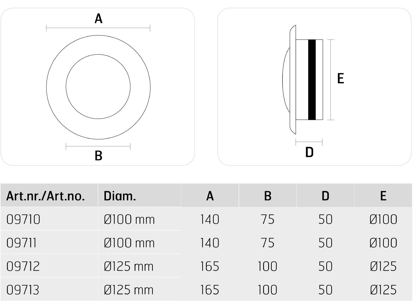 Exhaust air valve steel Flexit