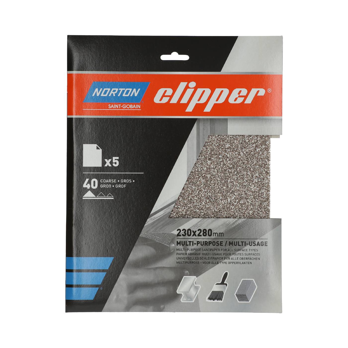 Abrasive sheet Clipper 230 x 280 mm SB Norton