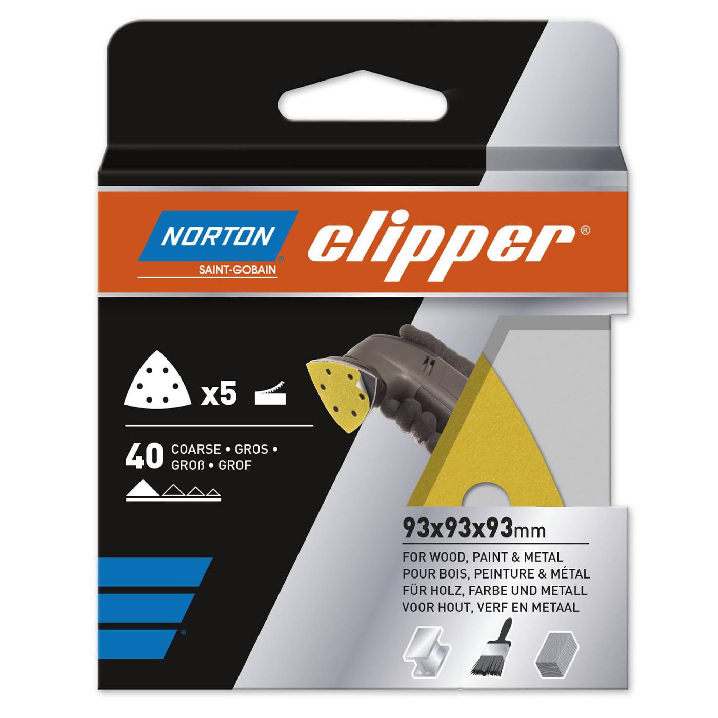Abrasive sheet Norton Clipper SB 93 x 93 x 93