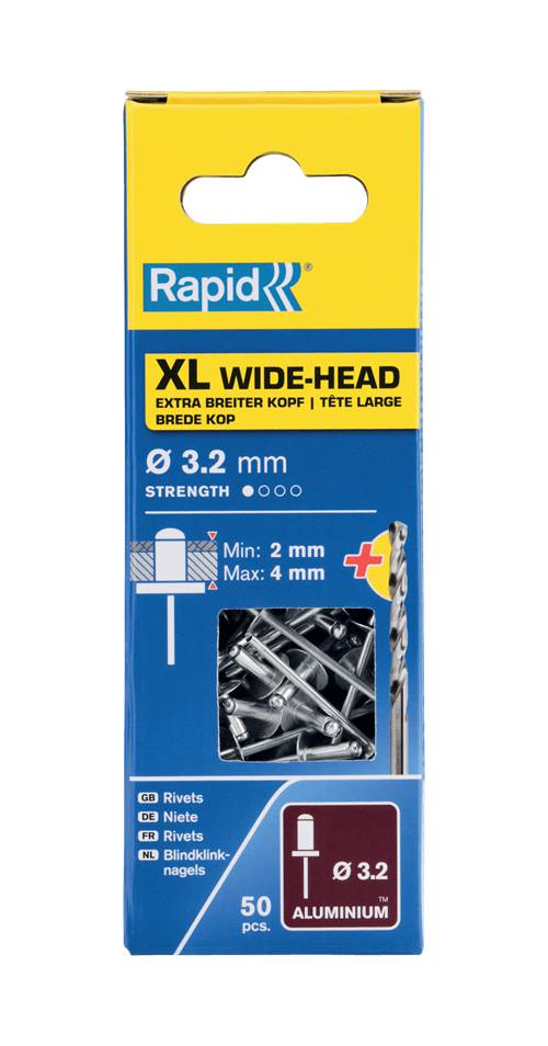XL aluminium rivets Rapid