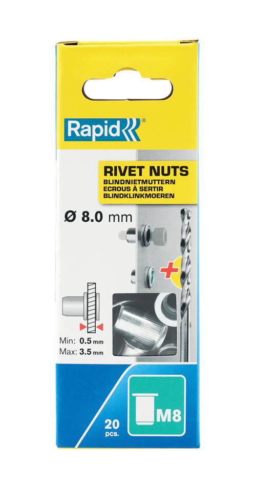 Blind rivet nuts flat Rapid